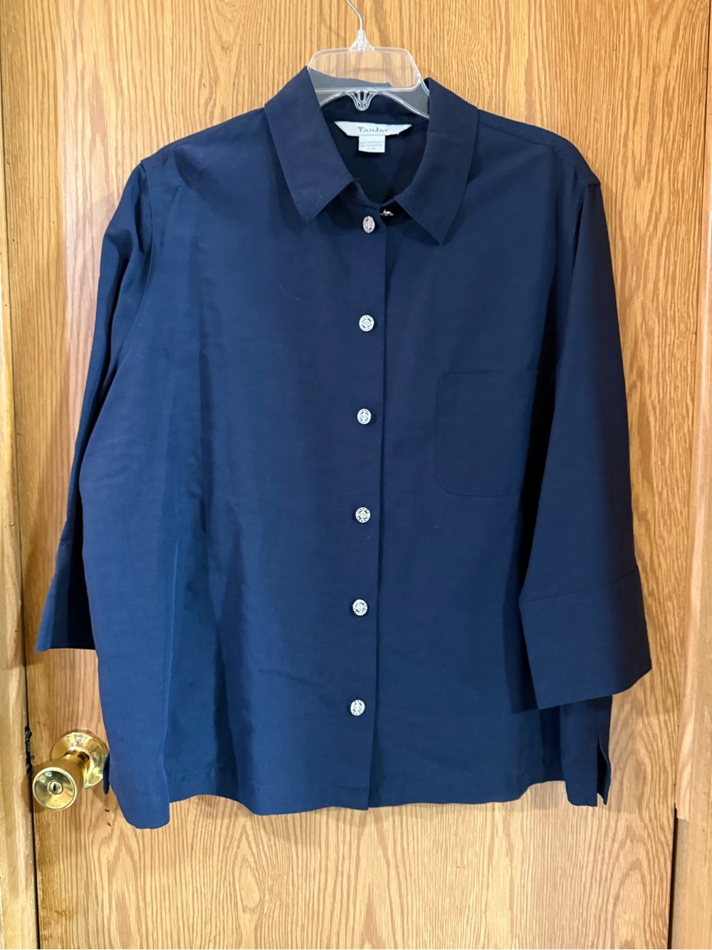 TanJay Men’s Navy Button-Down Shirt